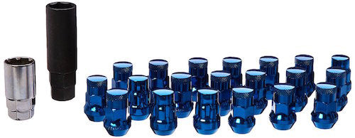 Muteki SR35 Closed End Lug Nut / Lock Set 12x1.50 Blue (20 Piece Kit) 35mm Tall main image 1