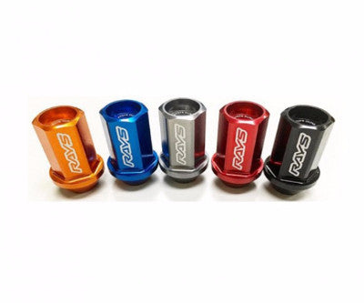 Rays L42 Duralumin Straight Type Lock and Lug Nuts Set - [Whiteline] - The Lug Nut Source
