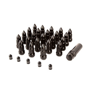 Rugged Ridge Bullet Lug Nut and Valve Stem Cap Kit Black - 1/2-20