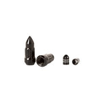Rugged Ridge Bullet Lug Nut and Valve Stem Cap Kit Black - 1/2-20